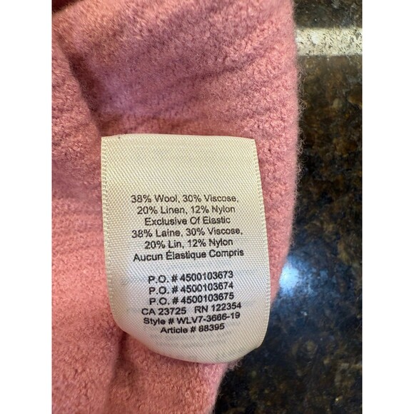 Wilfred Free Sweater Women XS Pink Pullover Cropped Wool Linen Blend - Picture 5 of 5